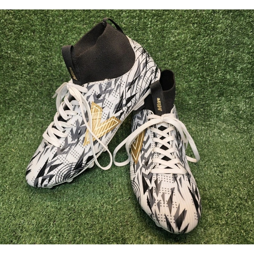Mens Size 7 Mitre Strike Soccer Cleats White Futbol